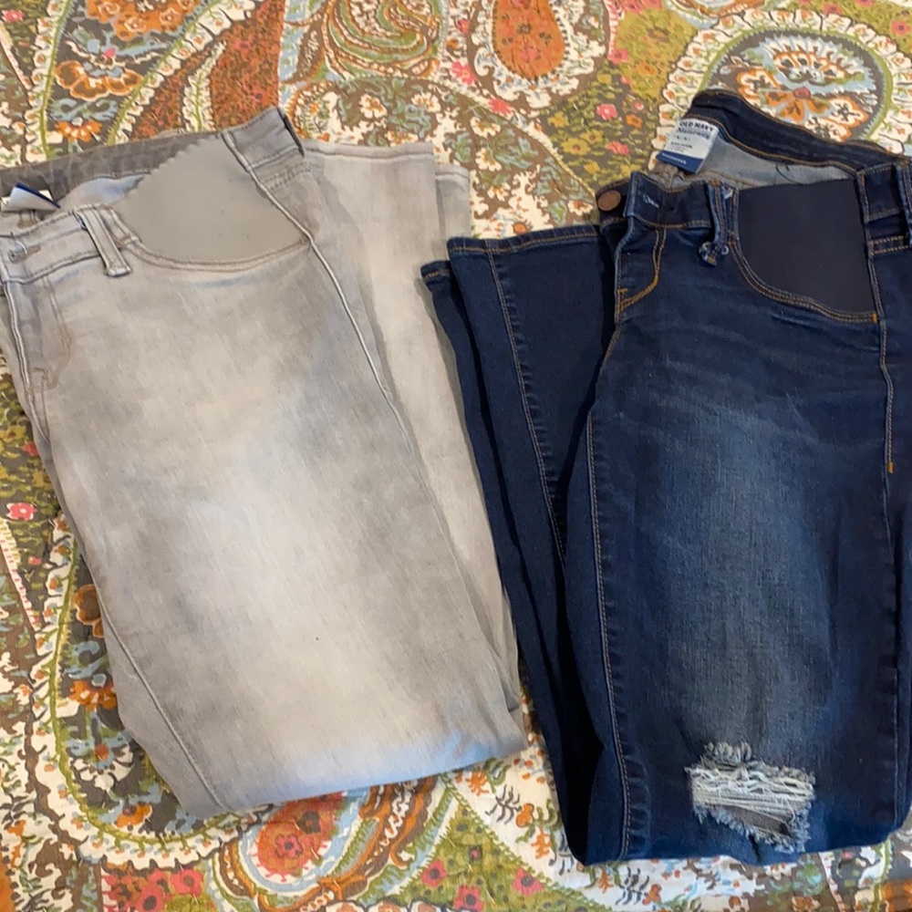 Old navy rock star maternity jeans bundle